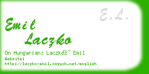 emil laczko business card