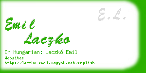 emil laczko business card